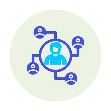 Vektör olarak Sosyal Ağ simgesi. Logotype