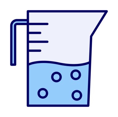 Beaker modern simgesinin vektör illüstrasyonu                          