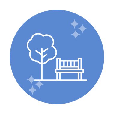 Yedek vektör renk simgesine sahip park 