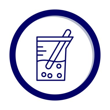 Beaker modern simgesinin vektör illüstrasyonu                          