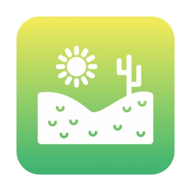 Çöl manzarası ikonu vektör illüstrasyon tasarımı