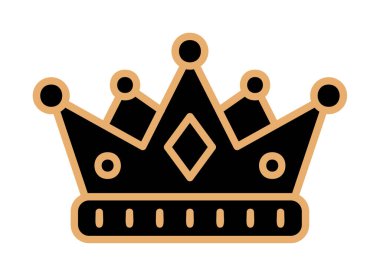 Taç. Web simgesi basit illüstrasyon