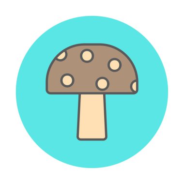 Mushroom icon, vector illustration simple design
