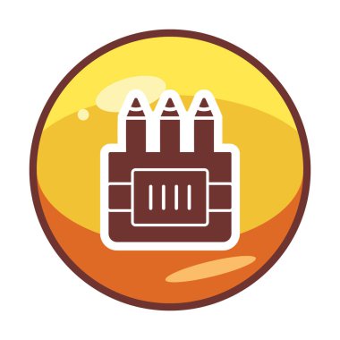 Renkli Kalem simgesi vektör illüstrasyonu