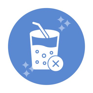 Meyve suyu işareti yok. Web simgesi basit illüstrasyon 