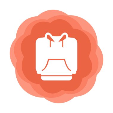 Basit kapüşonlu simge, vektör çizimi