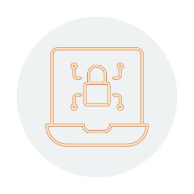 bilgisayar kilidi vektör illüstrasyonu 