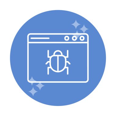 Böcek işareti simgesi. Virüs sembolü, vektör çizimi. 