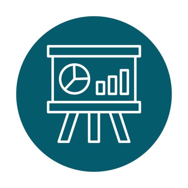 Whiteboard simgesinin vektör illüstrasyonu