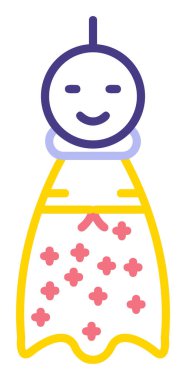 Teru Teru Bozu simgesi, vektör çizimi