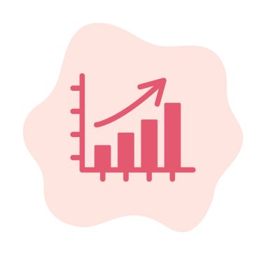 büyüyen grafik, bar grafiği vektör çizimi