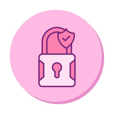 asma kilit web simgesi, vektör illüstrasyonu