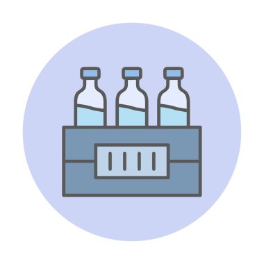 Su şişeleri. Web simgesi basit illüstrasyon 