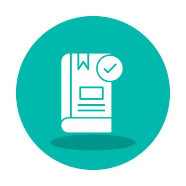  Kitap Denetimi İşaretleme simgesi, vektör illüstrasyonu   