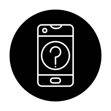 Yardım veya mobil destek simgesi, vektör illüstrasyonu 