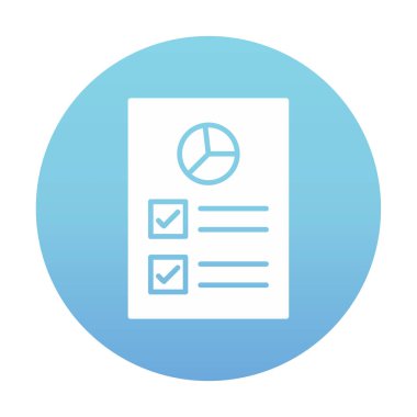 Çalışma Raporu simgesinin vektör illüstrasyonu