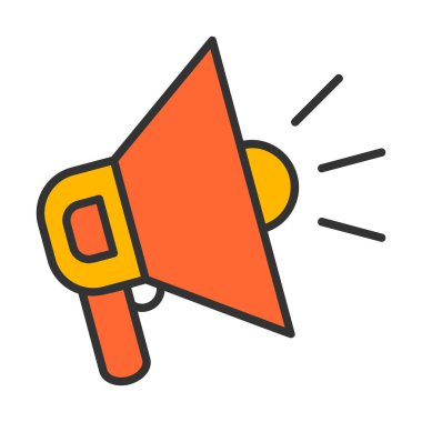 megafon ikonu. Hoparlör vektör illüstrasyonu. düz dizayn