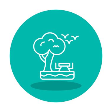 Yedek vektör renk simgesine sahip park 