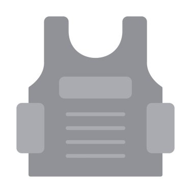 Kurşun geçirmez yelek ağ simgesi, vektör illüstrasyonu