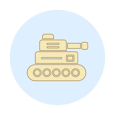 askeri tank simgesi vektör illüstrasyon