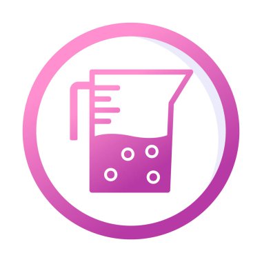 Beaker modern simgesinin vektör illüstrasyonu                          