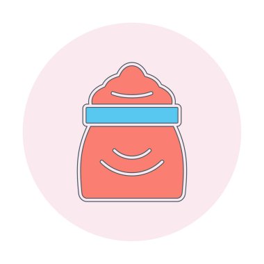 Şeker düzlüğü simgesi, vektör illüstrasyonu  