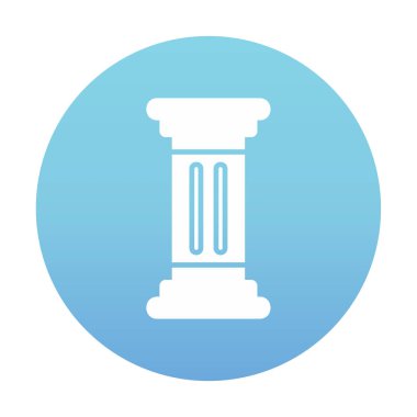 Sütun düz simgesinin vektör illüstrasyonu