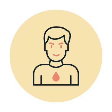 Basit Survivor kişi avatar simgesi, vektör illüstrasyonu