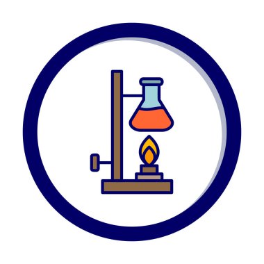 Basit Kimyasal Deney simgesi, vektör çizimi