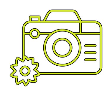 fotoğraf makinesi ikon vektör illüstrasyonu                      