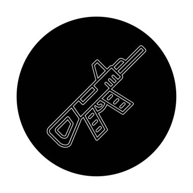 Makine Tüfeği vektör illüstrasyonu