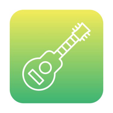 düz gitar simgesi vektör illüstrasyon tasarımı