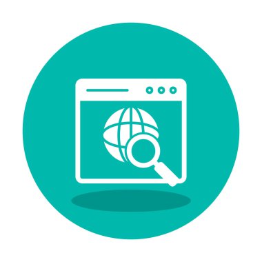Web tarayıcı simgesi, vektör illüstrasyonu basit tasarım