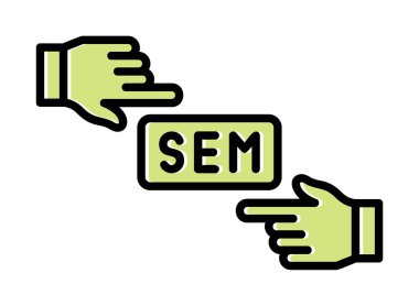 Basit düz Sem simge vektör çizimi 