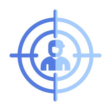 Hedef düz simge. Vektör illüstrasyonu