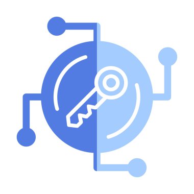 Anahtar ağ simgesi vektör illüstrasyonu 