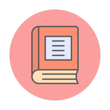 Kitap. Web simgesi basit illüstrasyon