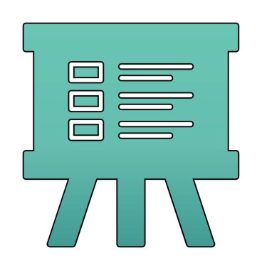 Üniversite Sunum ikonu vektör illüstrasyonu 