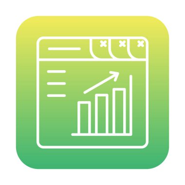 büyüme grafik simgesini, vektör çizim