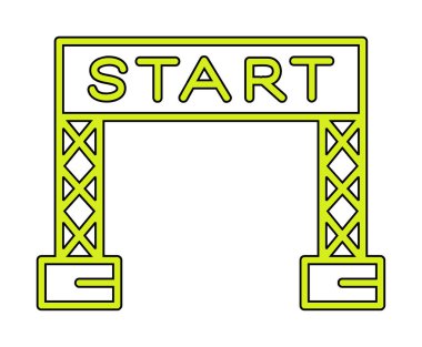 satır simge vektör çizim başlatmak