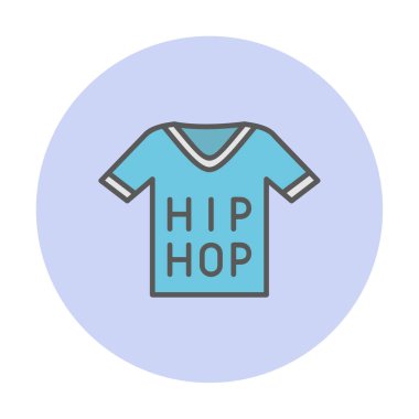 Hip hop metniyle Jersey, vektör illüstrasyonu  