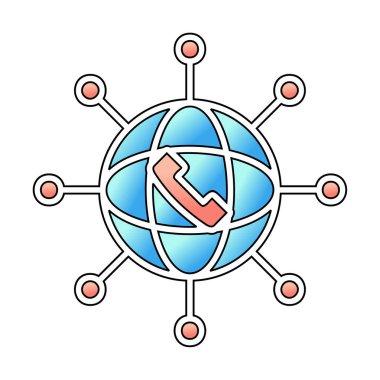 Basit ağ simgesi, vektör illüstrasyonu