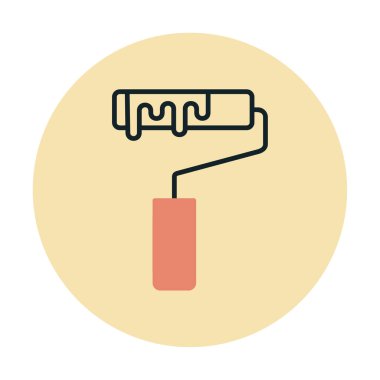 Modern Paint Roller simgesinin vektör çizimi              