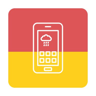 Cep telefonu web simgesi, vektör çizim