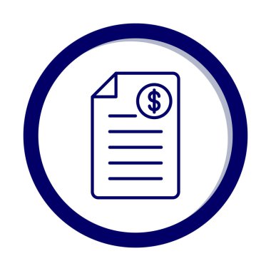 Alışveriş Faturası Vektör renk simgesi tasarımı 