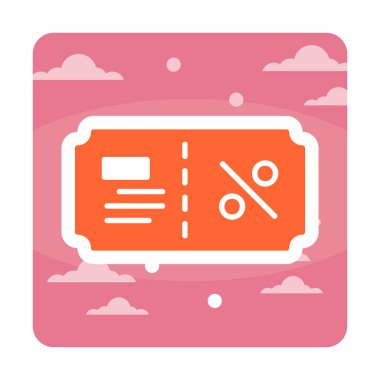 Hediye çeki web simgesi, vektör illüstrasyonu 