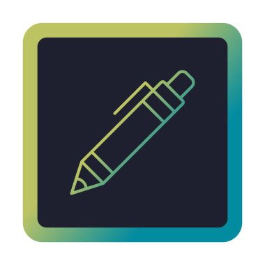 Kalem simgesi, vektör illüstrasyonu. düz tasarım biçimi 