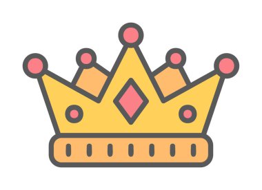 Taç. Web simgesi basit illüstrasyon