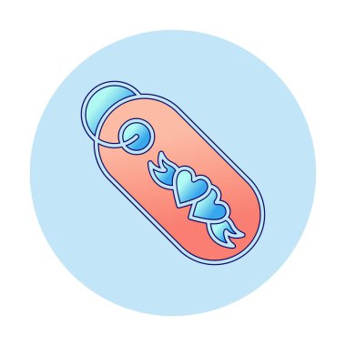 Hediye Etiketi simgesi, vektör illüstrasyonu 