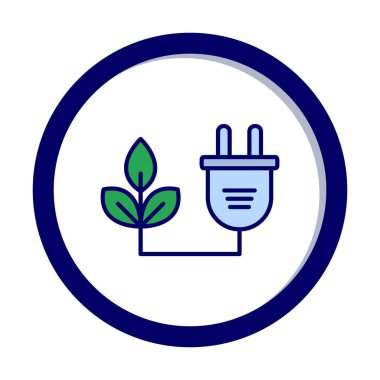 Basit Biyokütle eko enerji simgesi, vektör illüstrasyonu